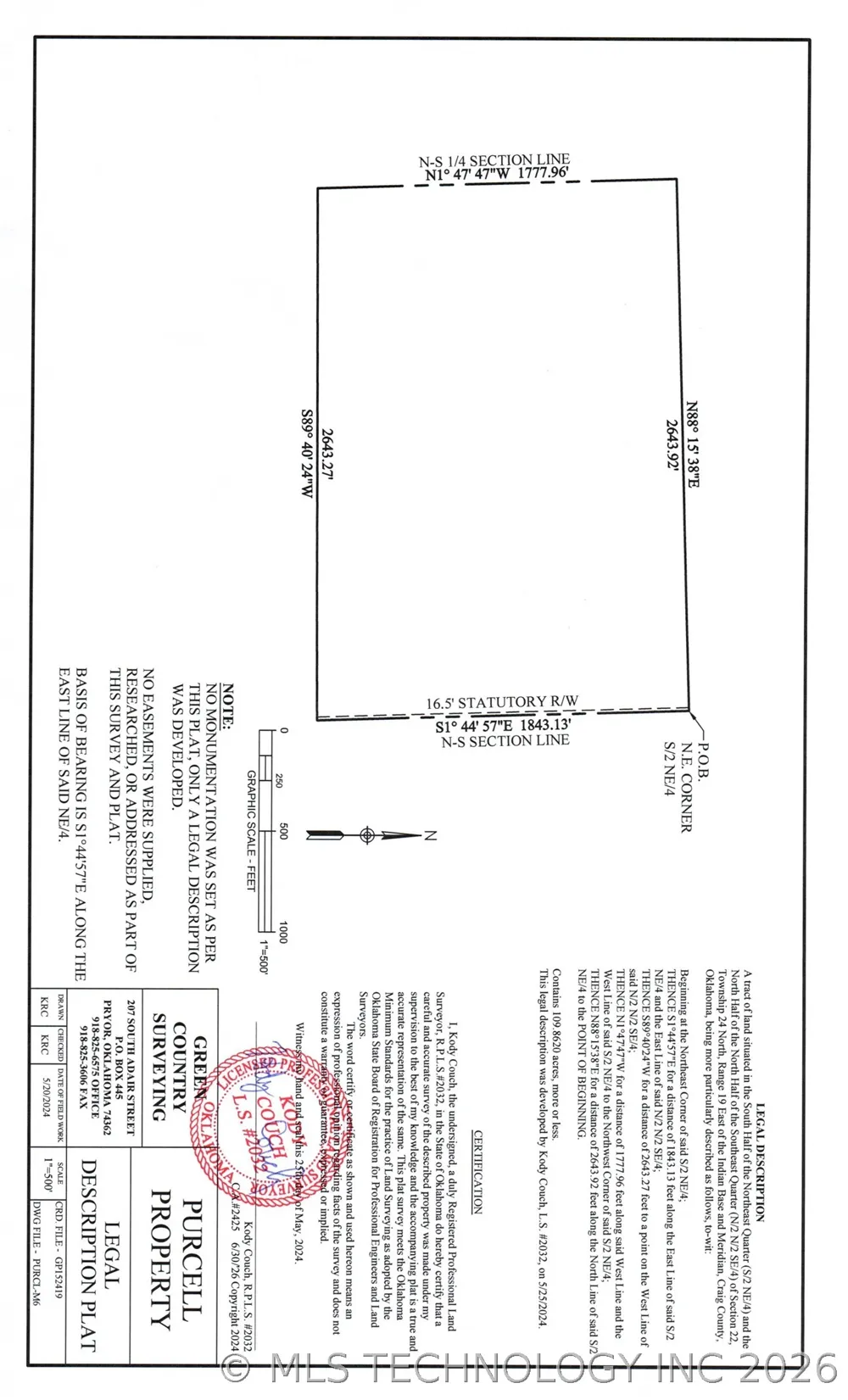 32483 S 4350 ROAD Big Cabin, OK 74332