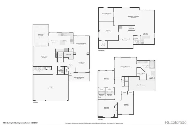 9815 Spring Hill Street Highlands Ranch, CO 80129