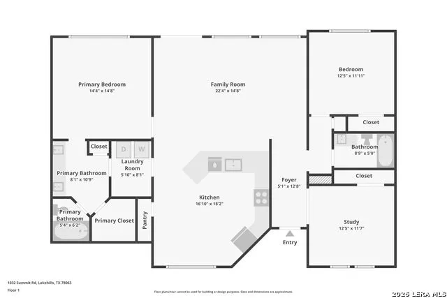 1032 SUMMIT RD Lakehills, TX 78063