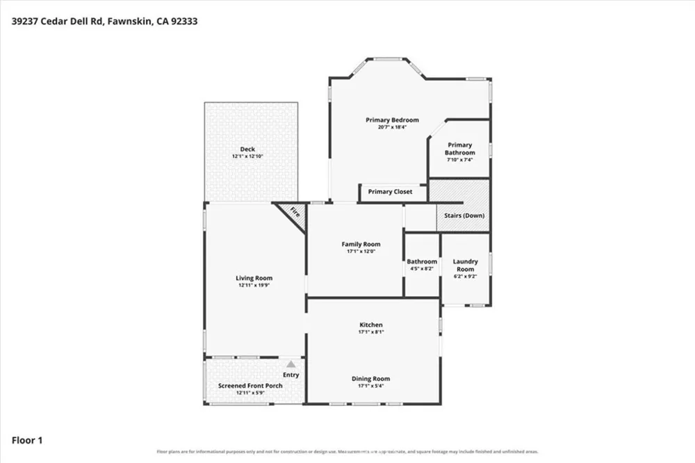 39237 Cedar Dell Fawnskin, CA 92333
