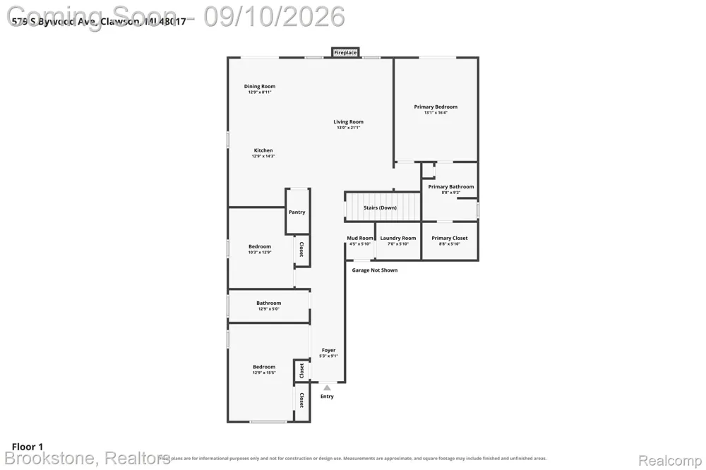 579 S Bywood Avenue Clawson City, MI 48017