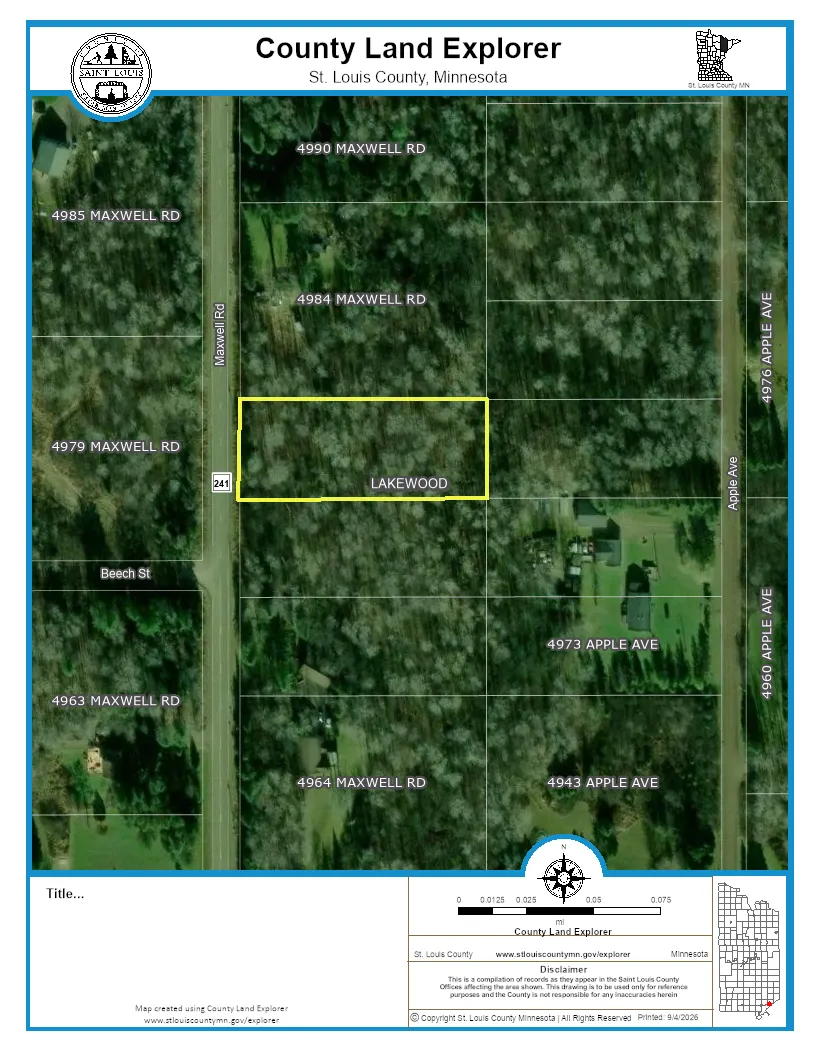 TBD XXX Maxwell Road Duluth, MN 55803