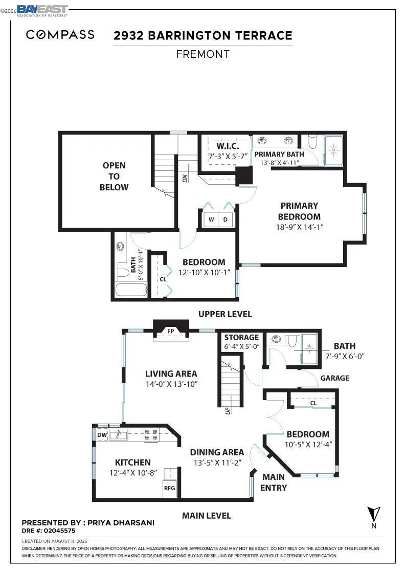 2932 Barrington Terrance Fremont, CA 94536