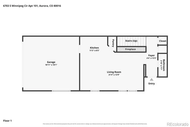 6703 S Winnipeg Circle #101 Aurora, CO 80016