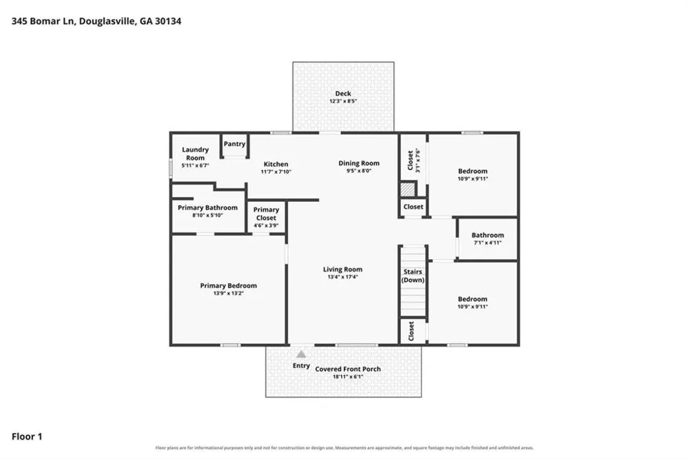 345 Bomar Lane Douglasville, GA 30134