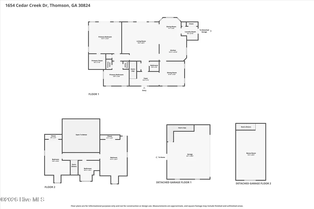1654 NE Cedar Creek Drive Thomson, GA 30824