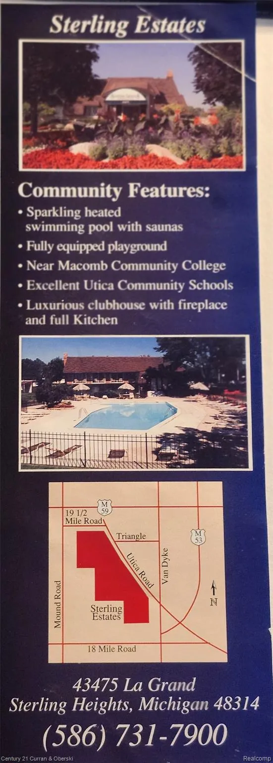43104 Riviera Avenue Sterling Heights City, MI 48314