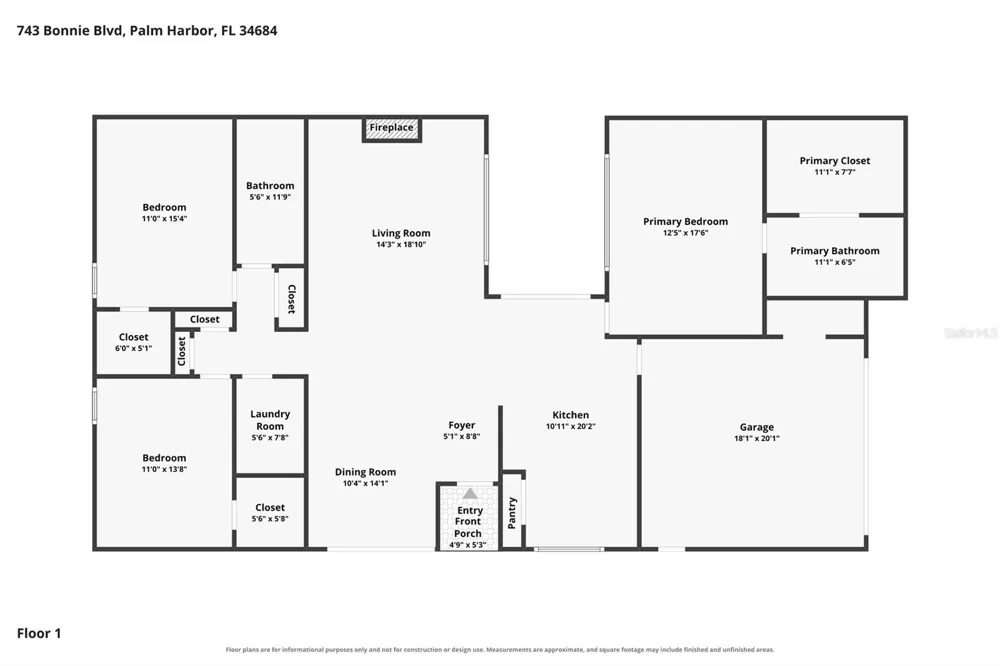 743 BONNIE BOULEVARD Palm Harbor, FL 34684