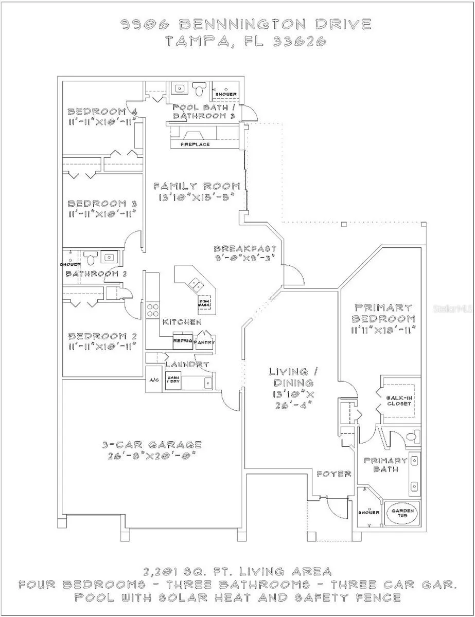 9906 BENNINGTON DRIVE Tampa, FL 33626