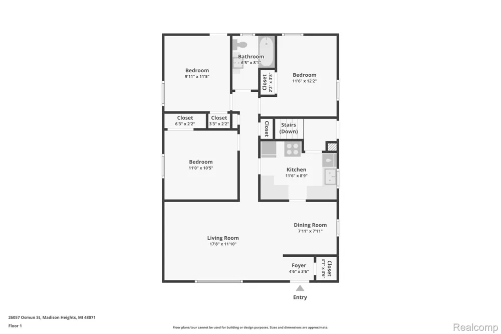 26057 Osmun Street Madison Heights City, MI 48071