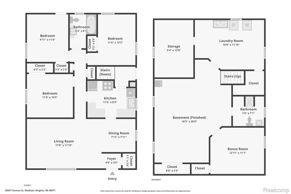 26057 Osmun Street Madison Heights City, MI 48071