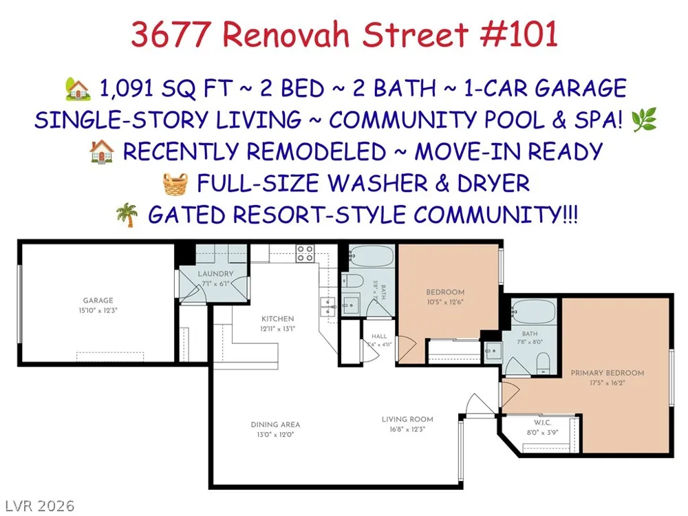 3677 Renovah Street #101 Las Vegas, NV 89129