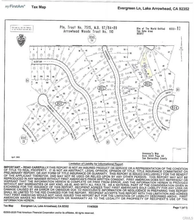Evergreen Lake Arrowhead, CA 92352