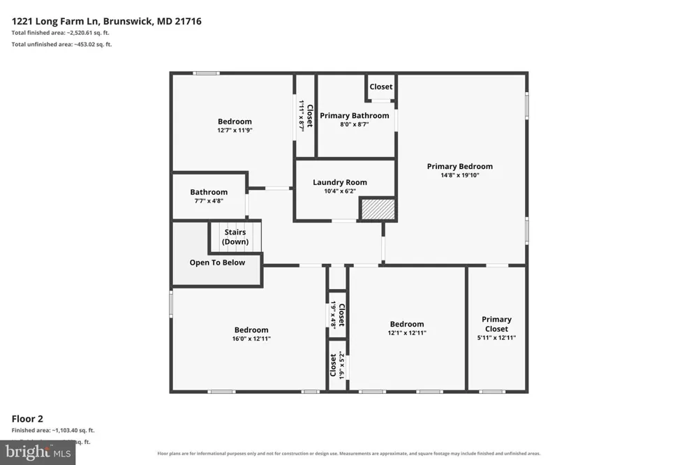 1221 LONG FARM LANE Brunswick, MD 21716