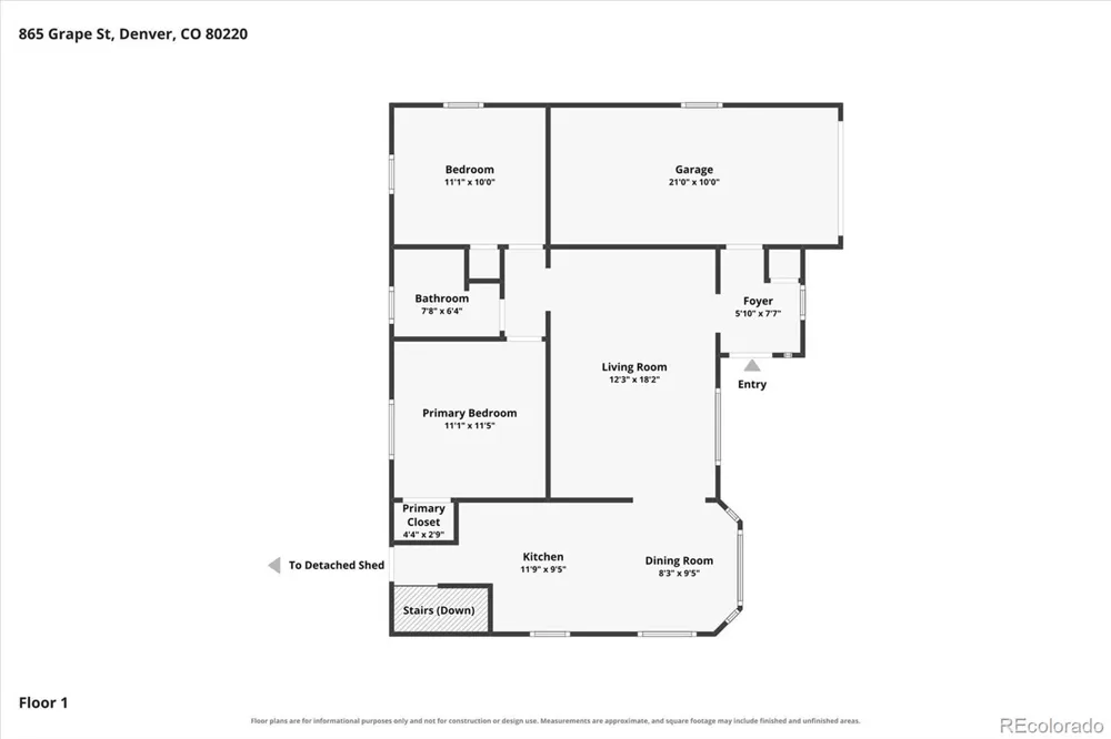 865 Grape Street Denver, CO 80220