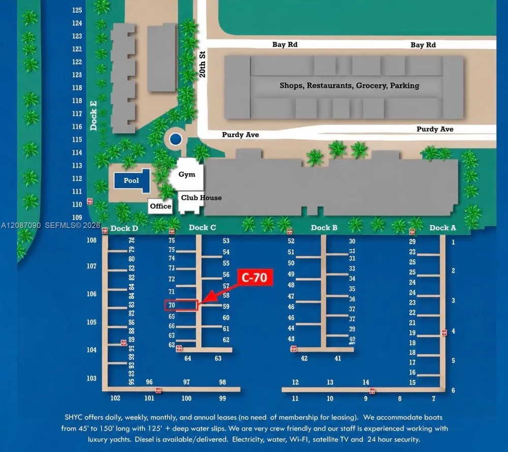 1928 Purdy Ave-Sunset Harbour Yacht Club Slip C-70 Miami Beach, FL 33139