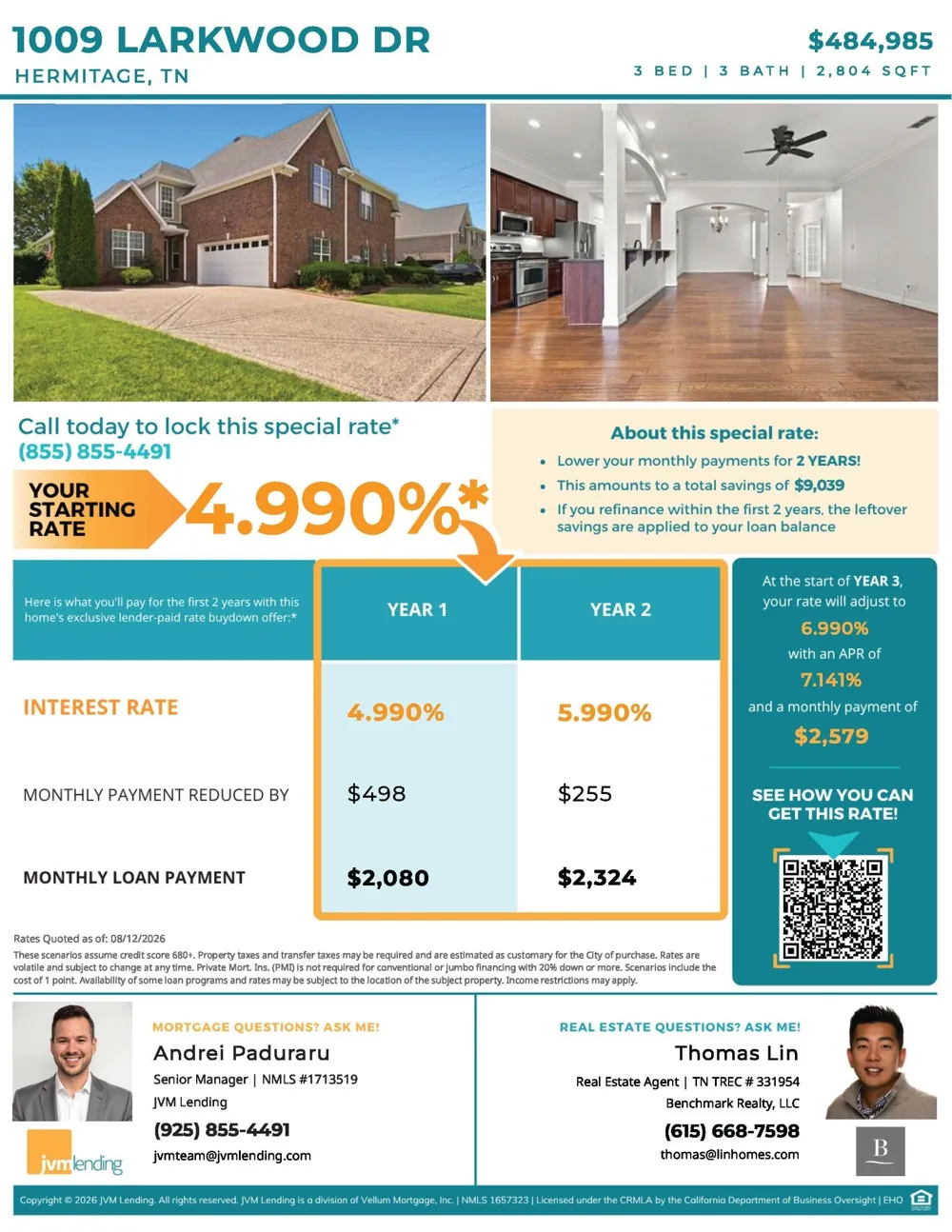 1009 Larkwood Dr Hermitage, TN 37076