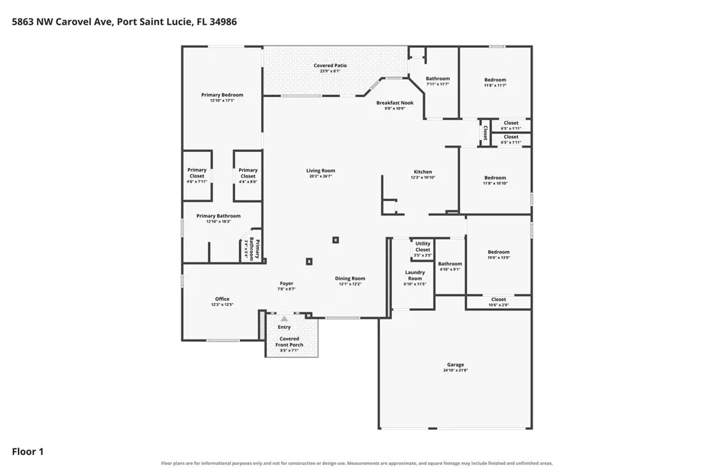 5863 NW CAROVEL AVENUE Port St. Lucie, FL 34986