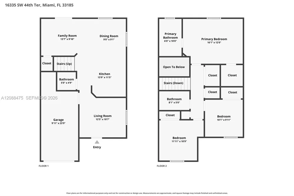 16335 SW 44th Ter Miami, FL 33185