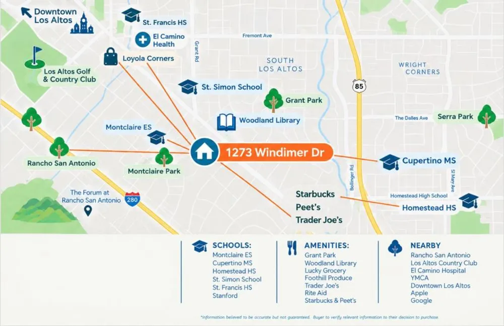 1273 Windimer Drive Los Altos, CA 94024