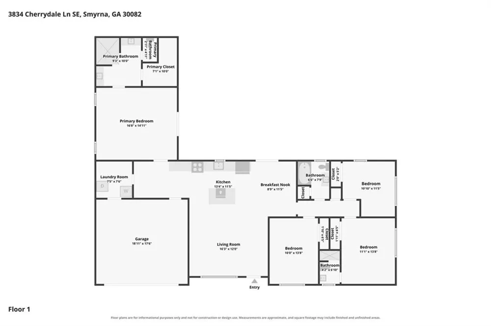 3834 Cherrydale Lane SE Smyrna, GA 30082