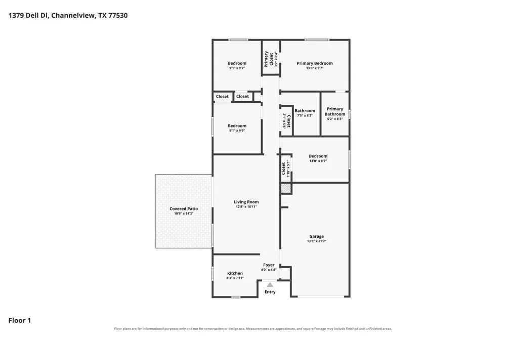 1379 Dell Dale Street Channelview, TX 77530