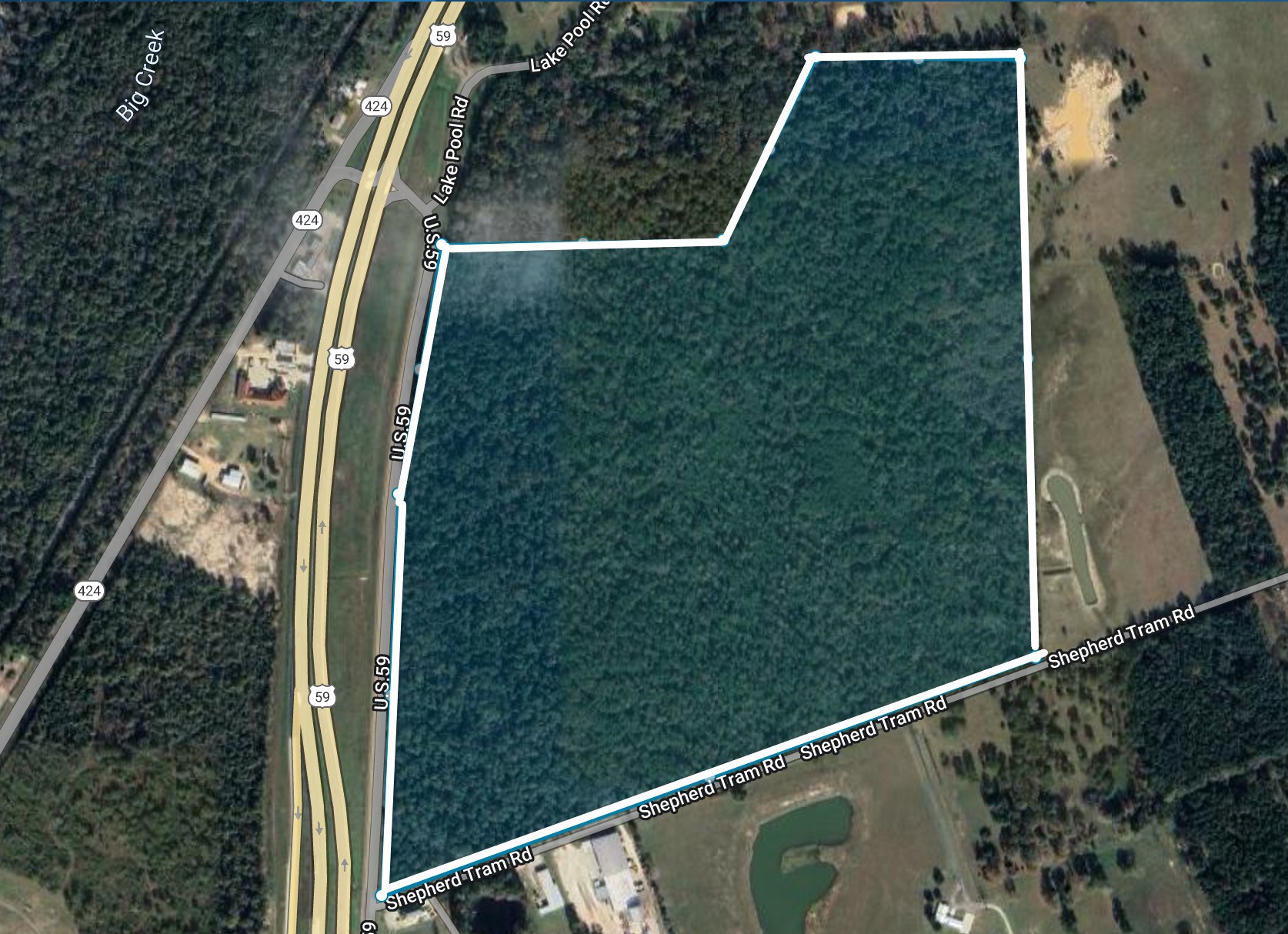 171.613 Acres US 59 & Shepherd Tram Road Shepherd, Texas 77371