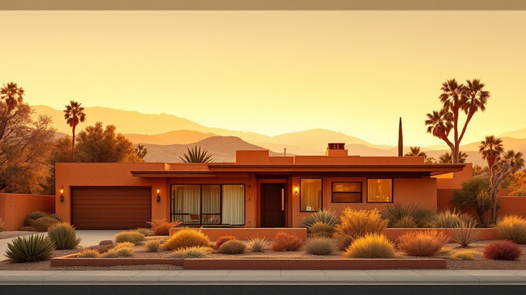 A warm and welcoming home exterior with natural landscaping